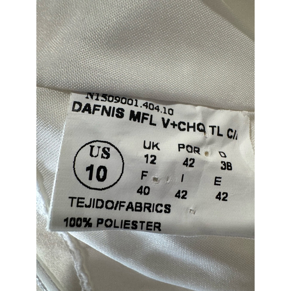 Pronovias Dafnis custom elaborately beaded strapless Wedding Dress/veil Sz 10/6 - Picture 10 of 16